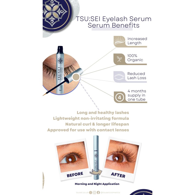NATURAL LASHES Eyelash & Brow Growth Serum by TSU:SEI. Effective