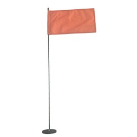 Magnetic Base Flag Holder 3 FT. Steel Pole - Hold Force 99 lbs. - 8 x 13 Orange Flag