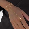 Hand Chain Bracelets for Women 14K Gold Dainty Trendy Cubic