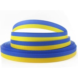 1 Roll Yellow and Blue Ribbons 5 Yards Suitable for Making Some Handmade Fabric Ribbons Ukrainian Flag Ribbon DIY Handmade Ribbon Rolls, Trimmings and Embellishments (9mm