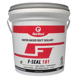 Red Devil 0841DX F-Seal 181 Fiber Reinforced Water Based Duct Sealant, 1 Gallon, Gray
