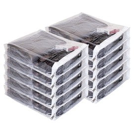 Vinylpac 10-Pack Clear Vinyl Zippered Storage Bags 9 x 11 x 2 Inch with Display Pocket