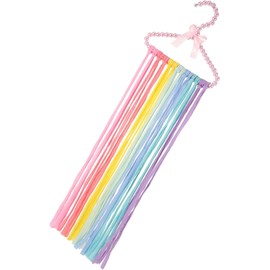Veemoon Organizador de Moños Cabello para Niñas, Diseño Multifuncional y Práctico, Material de Tela y Plástico, Adecuado para Decorar el Dormitorio Infantil
