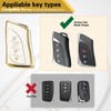 CTRINEWS for Lexus Key Fob Cover with Metal Braided Rope