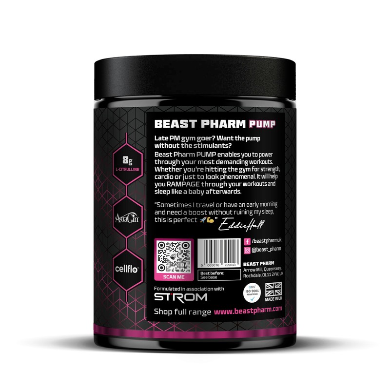 Beast Pharm | Pump Stim Free Pre Workout Powder |