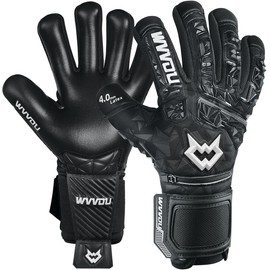 WVVOU Guardian 2.0  Goalie Gloves for Adults and Youth, High Performance Goalkeeper Gloves with 5 Detachable Finger Saves, Breathable Soccer Gloves with 4mm Sticky Latex Palm:_Black_7