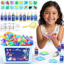 Kit CREA Tus Magic Water Elf DIY con 10 Colores y 16 Moldes, Juguete Sensorial Divertido, Regalos y Juguetes para Niñas y Niños de 4 a 12 Años, Ideal 