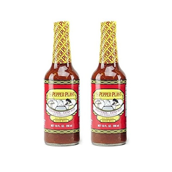 The Pepper Plant Habanero Extra Hot California Style Hot Pepper Sauce 10 oz (Pack of 2)