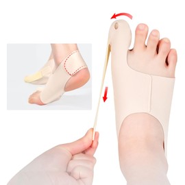 足指用 サポーター 親指 足指サポーター 足指広げる シルク 足指パッド サポーター 親指曲がり 足用 薄型 男女兼用 (M, 右)