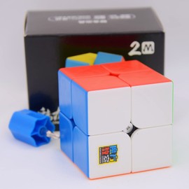 Bukefuno Moyu Meilong 2x2 M Magnetic Magic Stickerless Cube MoFang JiaoShi Meilong 2x2x2 m Magic Speed Cubing Classroom Magnetic Puzzle Cube