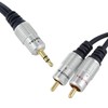 2m Stereo Audio Cable 3.5mm AUX Jack to 2RCA Red