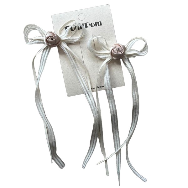 GFun リボン ヘアアクセ ヘアクリップ ヘアリボン 子供 キッズ 小さめ 2個セット 髪飾り