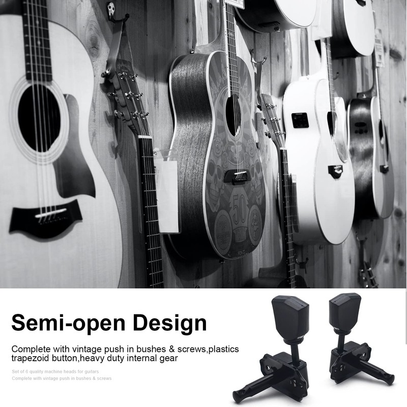 MAXCHEER 3R3L Vintage Guitar Deluxe String Tuning Pegs Machine Heads