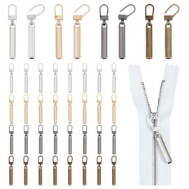 PH PandaHall 40pcs Zipper Pull Replacement 4 Clors Detachable Zipper Pull Tab Repair Zippers Head Handle Mend Fixer Kit for Clothing Jacket Pants Luggage Suitcase Backpack Bags Tents Boots