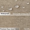MIULEE Linen Shower Curtain with 12 Metal Hooks Modern Heavy