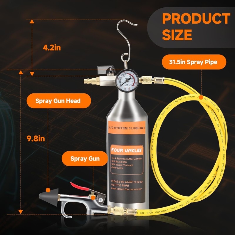 FOUR UNCLES AC Flush Kit - Air Conditioner System Cleaning