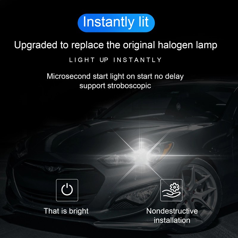 SHENKENUO 2x H11 LED Headlight Super Bright Bulb Kit HIGH/LOW