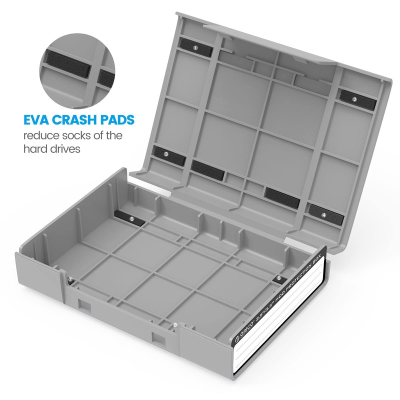 ORICO 5-Pack Hard Drive Carrying Case Protective Box for 3.5/2.5