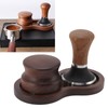 Coffee Hammer Tamping Kit Walnut Stainless Steel Tamper Distributor Set