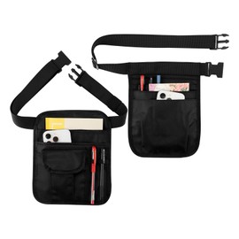 Server Waist Pouches, 2Pcs Restaurant Waiter Waist Tool Pouch Bags with Adjustable Belt, Serving Apron, Utility Money Bag Tool Pouch Belt Working Serving Pouch for Waiter Waitres for Hotel Bar