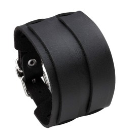 MILAKOO Black Punk Leather Armband - Spike Studded Rivet Punk Rock Armband - Adjustable, Base Metal