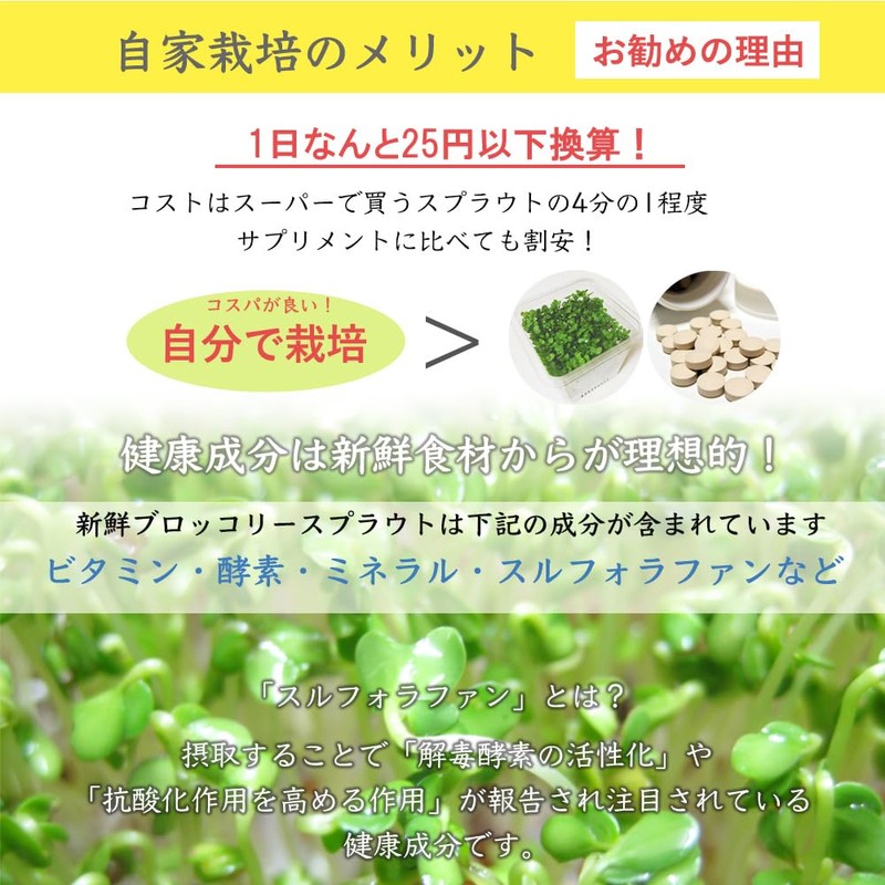 Broccoli Sprout Seeds 6.8 fl oz (200 ml) (with cultivation