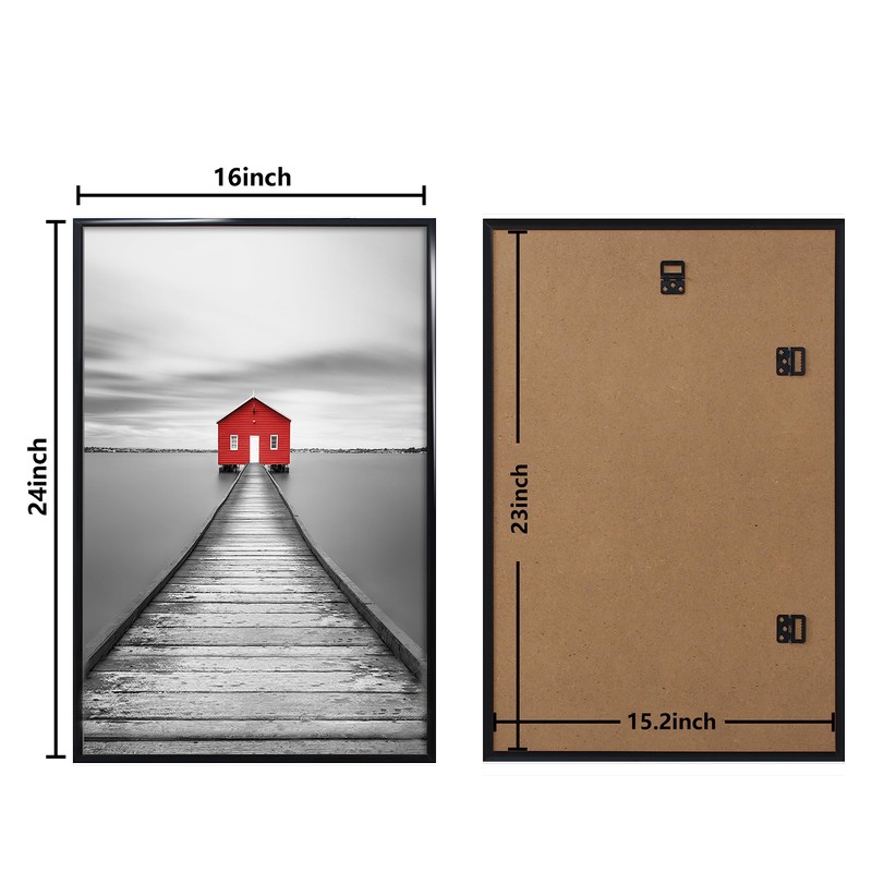 ELSKER&HOME 16x24 Poster Frame 9 Pack, Black Picture Frame for