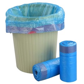 Yarebest 3 Gallon Small Drawstring Trash Bags Bathroom Garbage Bags, Blue, 100 Bags