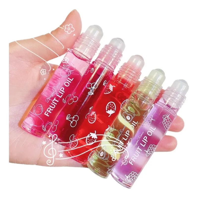 Set De 6 Aceites Para Labios Roll-on, Transparentes E Incolo