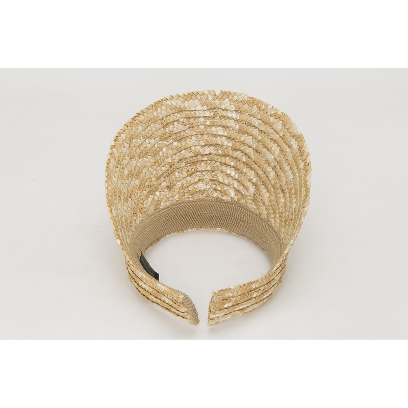 Jacobson Straw Hat - Slip On Braid Visor,Tan,Adult
