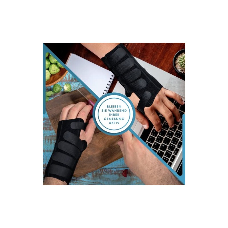 Actesso Advanced+ Wrist Splint - Relieves Carpal Tunnel Pain, Sprains
