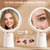 Auxmir Makeup Mirror with Lights, Double Sided 30X/1X Magnifying Mirror,