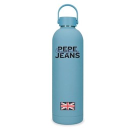 Pepe Jeans Abbey Stainless Steel Water Bottle, Blue, 7 x 26.5 x 7 cm, Stainless Steel by Joumma Bags, Blue, Talla única