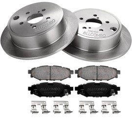 ALLCOMBO Rear 11.25 in (286mm) Disc Brakes Rotors and Ceramic Pads for 2009-2013 Subaru Forester, 2008-2014 Impreza, 2010-2014 Legacy, 2010-2014 Outback, 2013-2015 BRZ Replacement 31509 1114