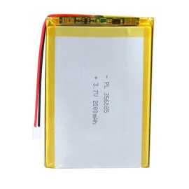 YTKavq 356085 - Batería de iones de litio (3,7 V, 2000 mAh, ion de litio, ion de litio, con conector de 2 P, PH, 2,0 mm)