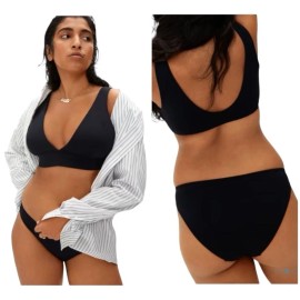Everlane Bikini Bottom Women Small Black The Bikini Bottom Swimwear NWT