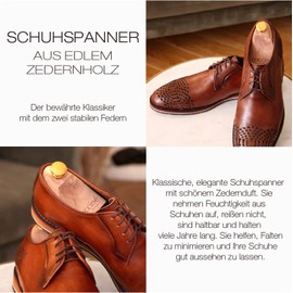 Coccine - Shoe Stretcher Cedar Wood, Shoe Stretcher Extra Strong, Kink Protection, Shoe Stretcher Wood, Shoe Stretcher with Adjustable Springs, for All Shoes, zender