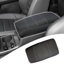 Areeyils Center Console Pad Armrest Box Cover Compatible with Honda 2025 2024 2023 CRV LX EX EXL Sport Hybrid Sport Touring,Black Leather Protector Accessories for CR-V 2023 2024