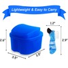 2 Pack Denture Bath Case Dental False Teeth Holder with