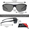 proSPORT Polarized Sunglass Sport Smoke Adjustable Nose Piece Fishing Cycling