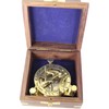 Antik 2000 Functional Nautical Compass Brass with Sundial in Elegant