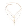 Tiande Multilayer Necklace, Silver Cross Virgin Mary Pendant Chain Necklace