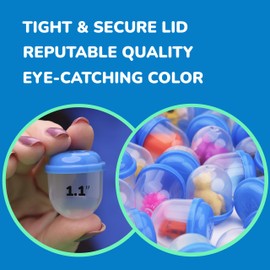Capsule Vending Machine Translucent Blue Acorn Capsules Empty 30 pcs 1.1 inch - Gumball Machine Capsules Bulk Party Favors DIY Containers - Easter Basket Stuffers Gifts Pinata Stuffers