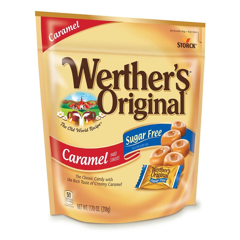 Werther's Original Hard Sugar Free Caramel Candy, 7.7 Oz Bag