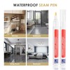 White Grout Pen, 6 Pieces Joint Pen, White with Replacement