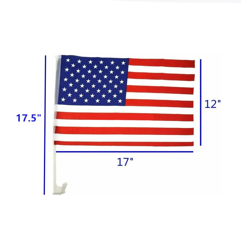 US flag 12x US American Patriotic Car Window Clip USA