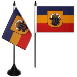 Flaggenfritze Table Flag Mecklenburg Old + Free Sticker