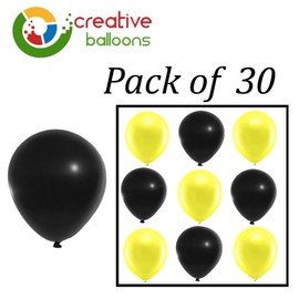 Yellow Black Balloons 5 Inch Small Balloons Bee Theme Party Balloons For Birthday Wedding Baby Shower Party Decoration Supplies 30 Pack