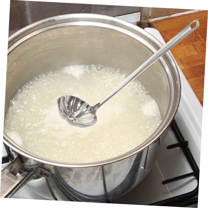 SHOWERORO 304 Stainless Steel Slotted Spoon Multi-Use Cooking Spoon Hanging