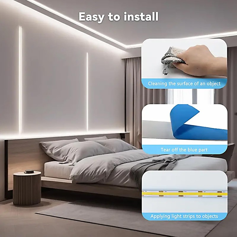 ZSLAIFU A 5V USB LED Light Strip, COB LED Strip